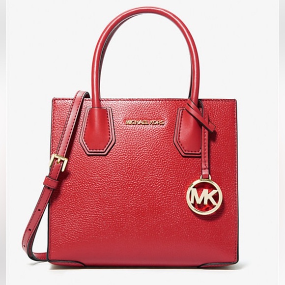 NWT Michael Kors Mercer Medium Pebbled Leather Crossbody Bag - Picture 1 of 13